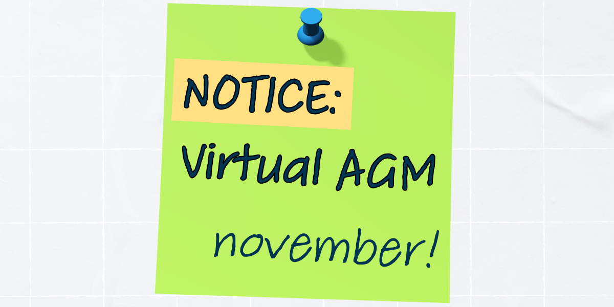 November 19 AGM Invite!